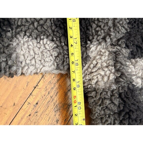 Cabin Fever By Ramatex Sherpa Quarter Zip Men's Small Black White Plaid Fleece - Picture 8 of 10